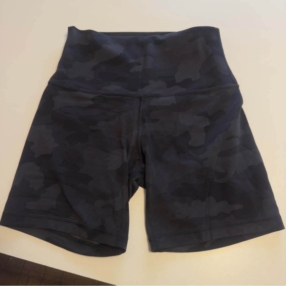 Camo lululemon biker shorts